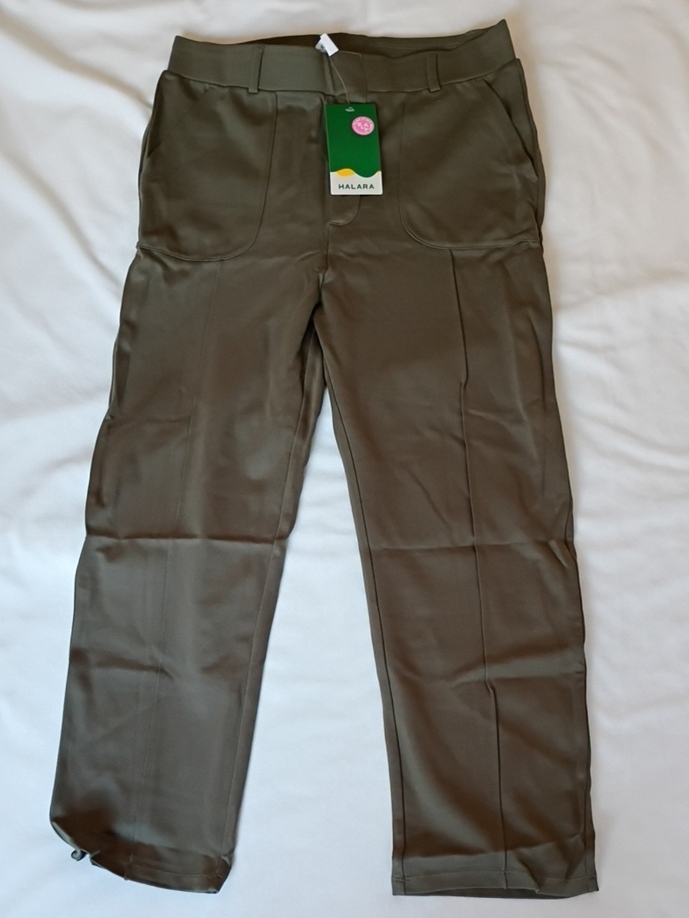 HALARA Olive Green Women's Athleisure Performance Pants 23" Inseam 003 K9
